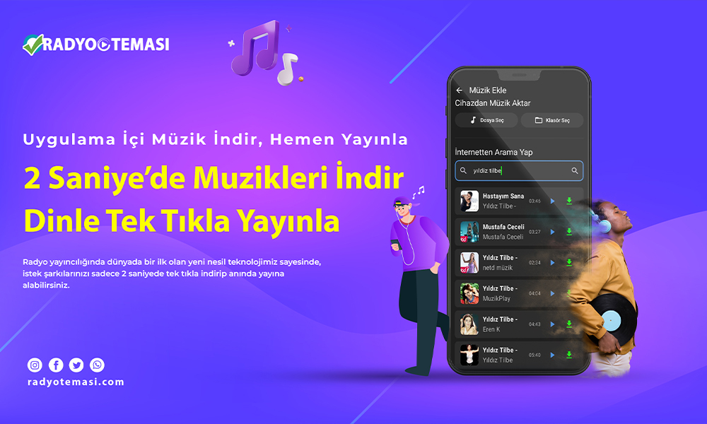 Radyo Teması Dj Yayın Uygulaması Müzik İndirme